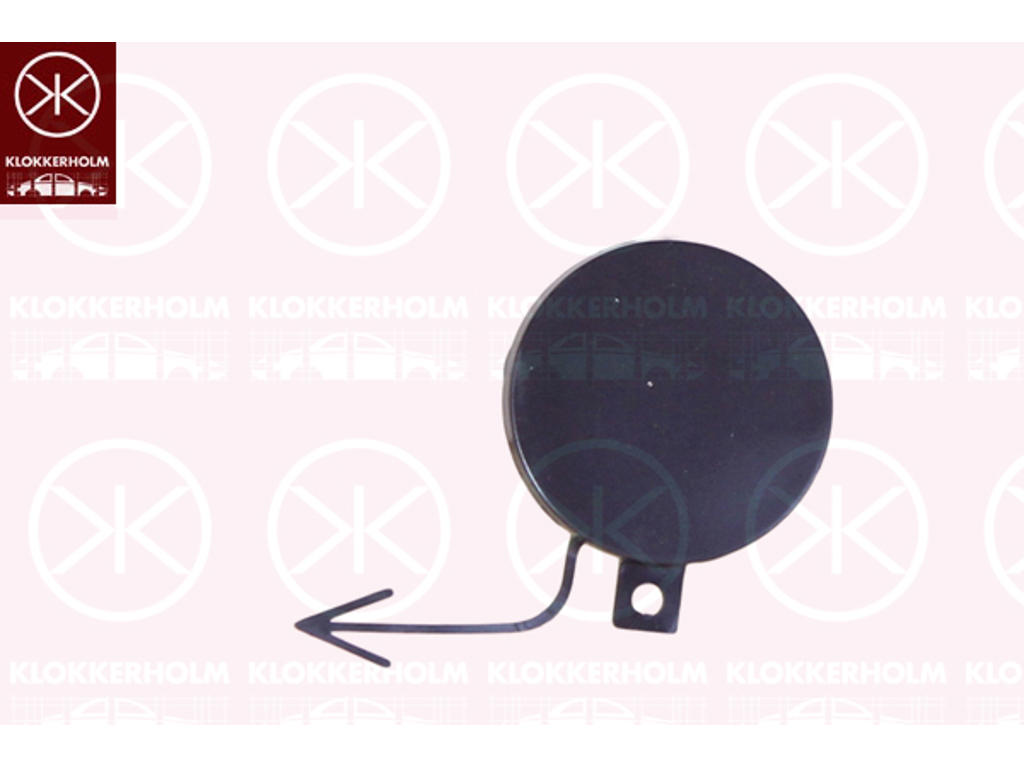 Flap, tow hook, Front, black
