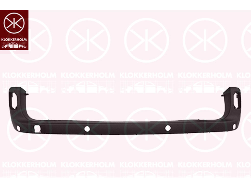 Bumper, w/primer, Rear, with hole(s) for park distance control, Number of bores: 4