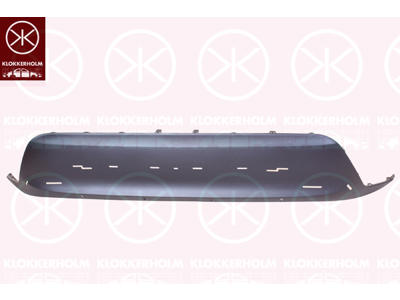 Bumper, Rear, with holes for trim/protective strip, Lower Section, Colour: matt black