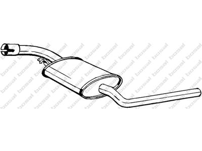 Centre Muffler, See accessories list for additionally required parts:  