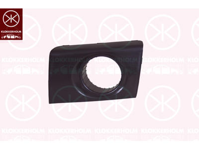 Hus, dimstrålkastare, svart, vänster fram