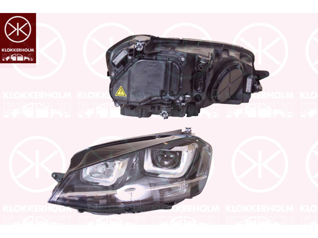 Headlight, Left, Illuminance [lx]: 17.5, Bi-Xenon, without control unit for Xenon, with motor for headlamp levelling, D3S/H7, Valeo