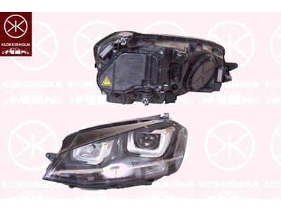 Fofényszóró, bal, Kivilágítás erossége [lx]: 17.5, Bi-Xenon, Xenon vezérloegység nélkül, LWR állítómotorral, D3S/H7, Valeo