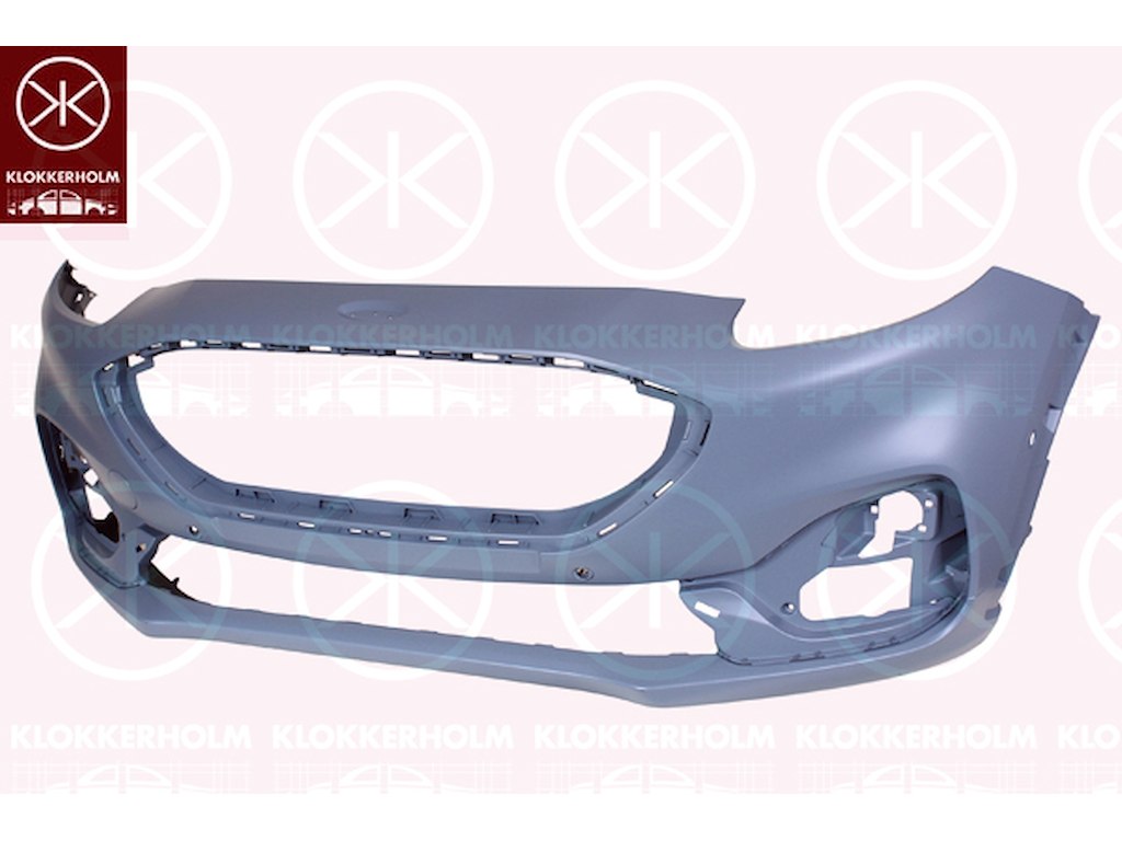 Bumper, w/primer, Front, with hole(s) for park distance control, Number of bores: 4, Vehicle Equipment Line/Variant: ST LINE