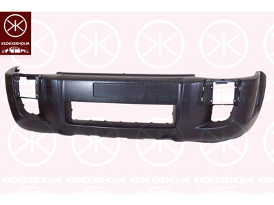 Stötfångare, Fram, svart, med hål för dimljus, med hål för breddningar