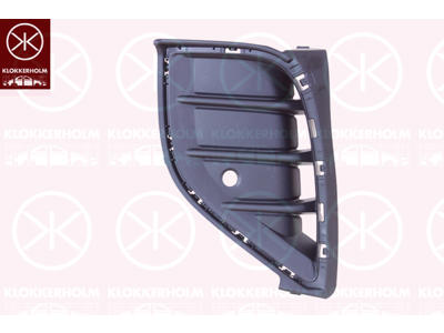 Radiator Grille, black, Left Front, with hole(s) for park distance control, with mounting parts