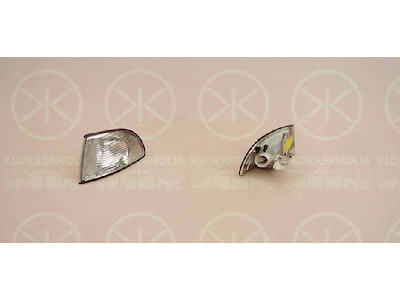 Фонарь указателя поворота, без держателя лампы, Bosch type, белый, слева