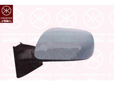 Exterior Mirror, Left, Control: cable pull, w/primer, Convex
