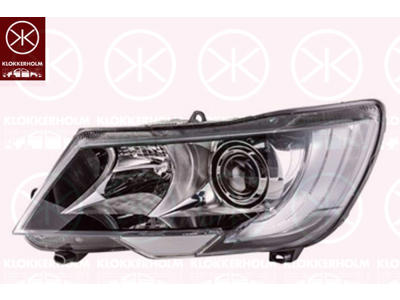 Headlight, Left, H7, H15, with daytime running light, with motor for headlamp levelling, Hella