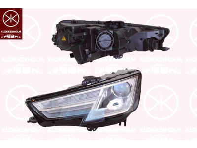 Headlight, Left, Illuminance [lx]: 20, Bi-Xenon, with daytime running light (LED), without control unit for Xenon, with motor for headlamp levelling, D5S, H8, AL
