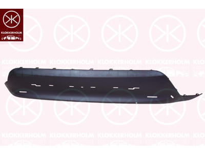 Bumper, Rear, with holes for trim/protective strip, Lower Section, Colour: matt black