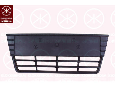 Ventilatiegrille, bumper, voor voertuigen zonder park distance control, Voor, Middenste deel, matzwart