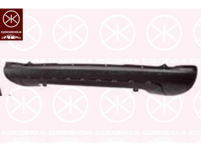 Bumper, Rear, with holes for trim/protective strip