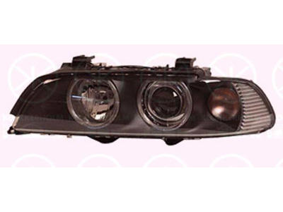 Headlight, H7/H7, with motor for headlamp levelling, Hella, Left, Indicator Colour: white, Illuminance [lx]: 25