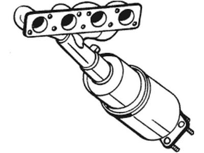Catalytic Converter, with mounting parts, Euro 4