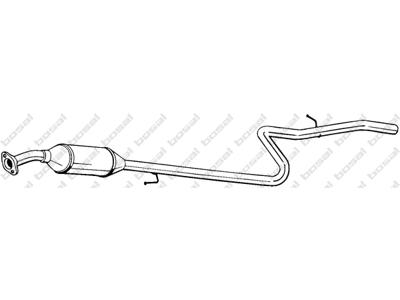 Catalytic Converter, with mounting parts, Emission Standard: Euro 3