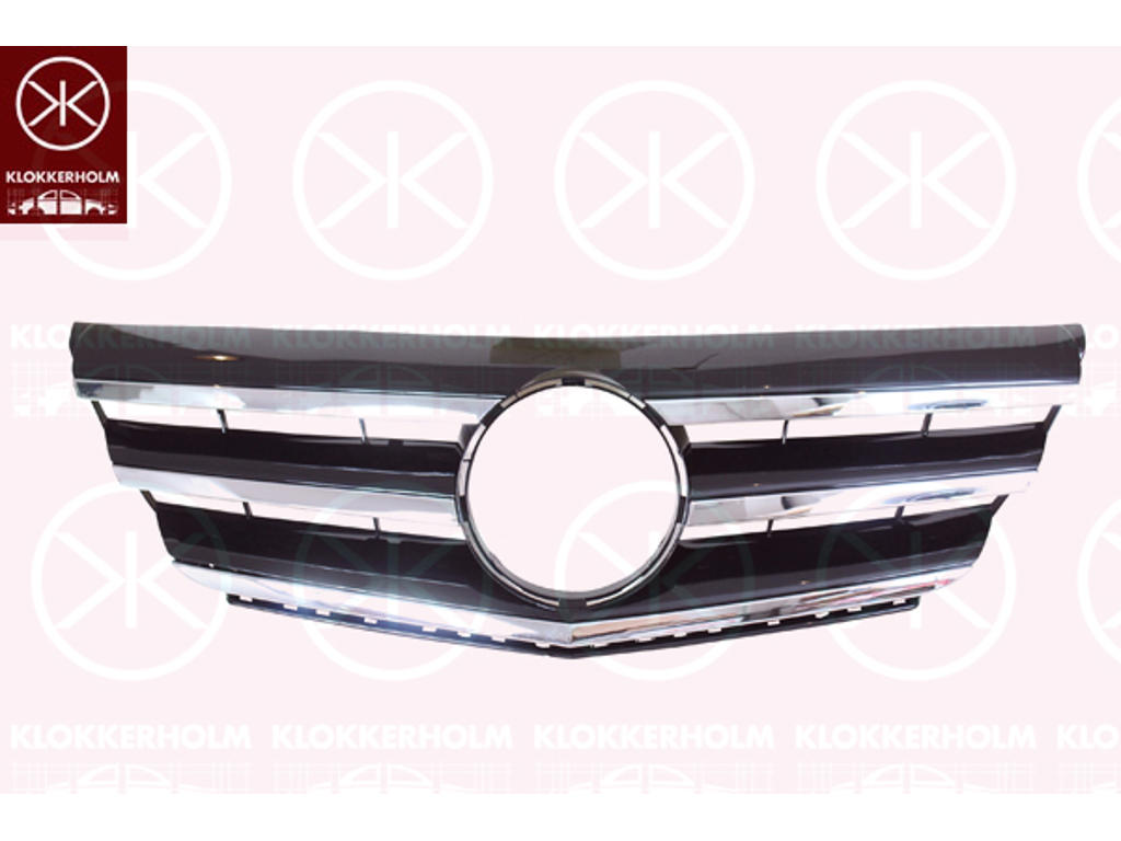 Radiateurgrille, zwart, chroom