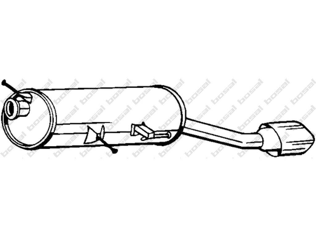 Rear Muffler, See accessories list for additionally required parts:  