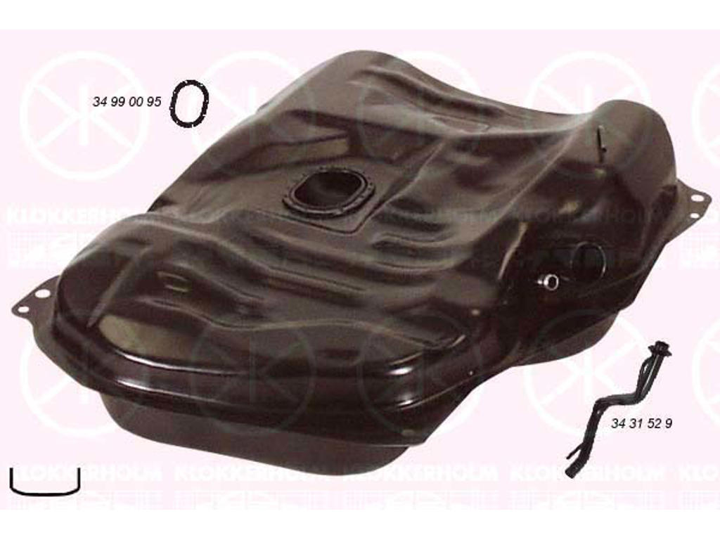 Fuel Tank, 45L, Diesel, with gaskets/seals