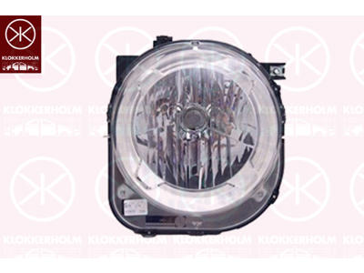 Headlight, Left, Illuminance [lx]: 17.5, H4, with motor for headlamp levelling, AL