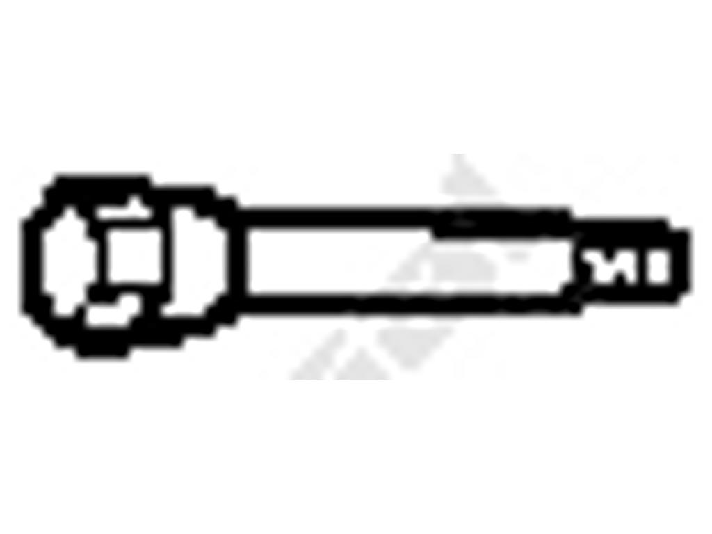 Bolt, exhaust system, Thread Size: M6, Length [mm]: 46