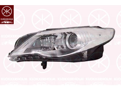 Headlight, Left, Illuminance [lx]: 25, Bi-Xenon, D1S/H7, with dynamic bending light, without control unit for Xenon, with motor for headlamp levelling, AL