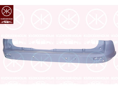 Bumper, w/primer, Rear, with hole(s) for park distance control