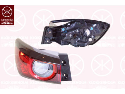 Tail Light Assembly, Left, Outer section, LED, WY21W, without bulb holder