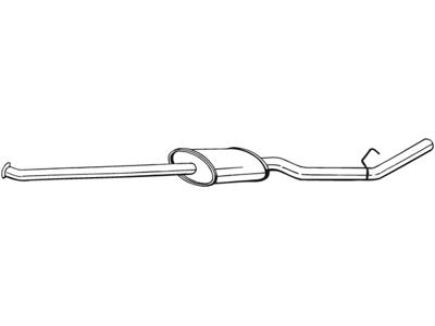 Centre Muffler, See accessories list for additionally required parts:  