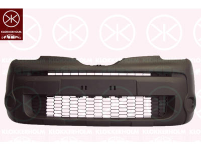 Bumper, Front, Grained, without hole(s) for fog lights