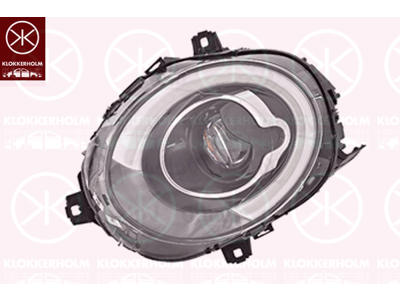 Headlight, Left, Illuminance [lx]: 17.5, LED, Housing Colour: black, without lettering: MINI, Valeo