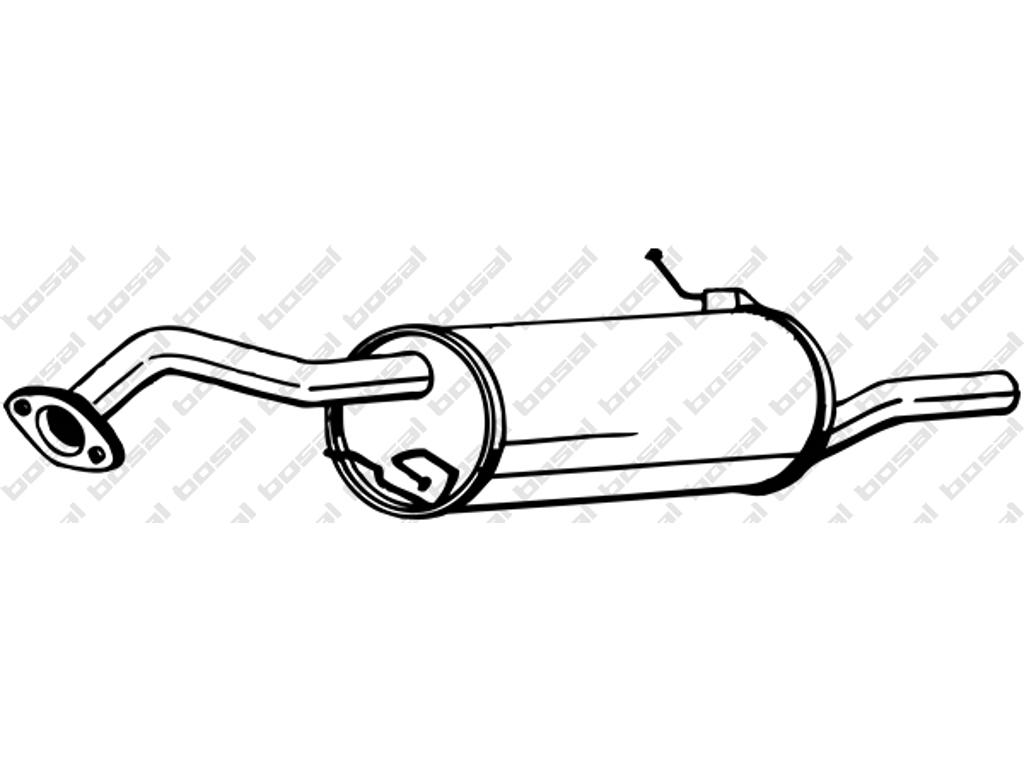 Rear Muffler, See accessories list for additionally required parts:  