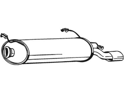 Rear Muffler, See accessories list for additionally required parts:  