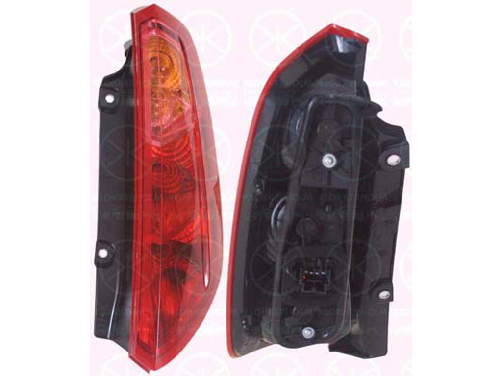 Tail Light Assembly, with bulb holder, red, Right