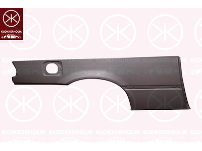 Sdovägg, hjulhuskant, Ekonomiplåt, vänster bak, underdel, ytterdel