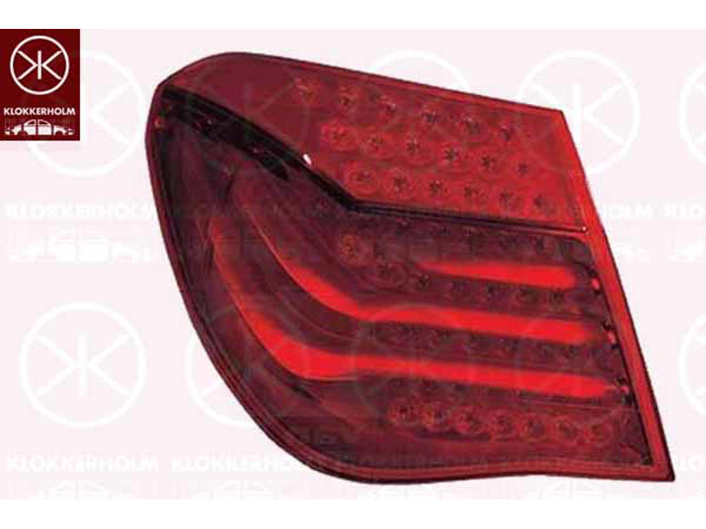 Tail Light Assembly, LED, with bulb holder, Right, Outer section, AL