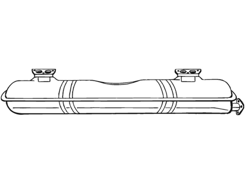 Front Muffler, See accessories list for additionally required parts:  