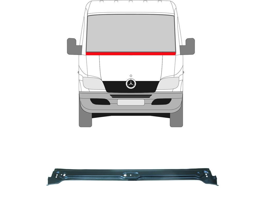 Windscreen Frame, for left-hand traffic