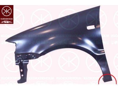 Wing, Left Front, with hole for direction indicator, Tyre Size: 14"-15"
