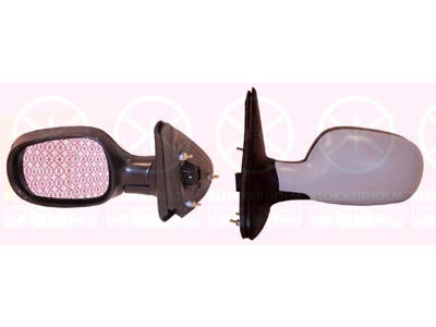 Exterior Mirror, w/primer, with thermo sensor, for electric mirror adjustment, Convex, Heatable, Right