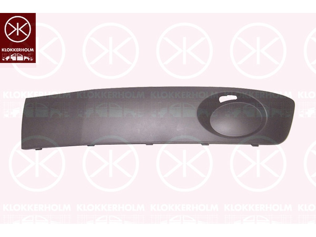 Ventilationsgaller, stötfångare, mörkgrå, vänster fram