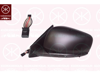 Exterior Mirror, Left, Electronically foldable, Number of pins: 9, with indicator, Heatable, Aspherical