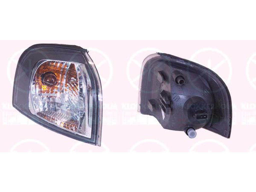 Direction Indicator, with bulb holder, white, Left Front, Housing Colour: black