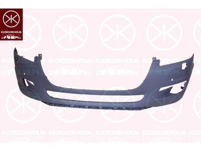 Bumper, w/primer, Front, with hole(s) for park distance control, with hole(s) for washer nozzle