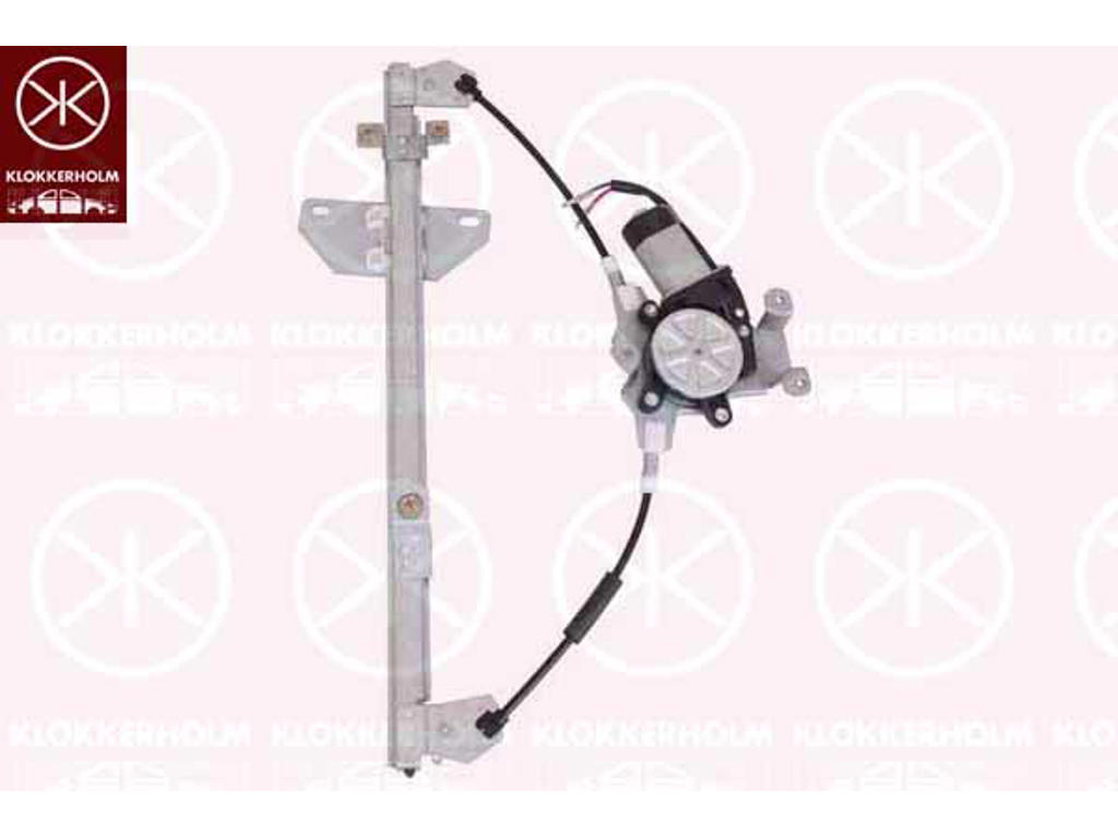 Window Regulator, 4-dr, with electric motor, without comfort function, Electric, Left Rear, Number of pins: 2