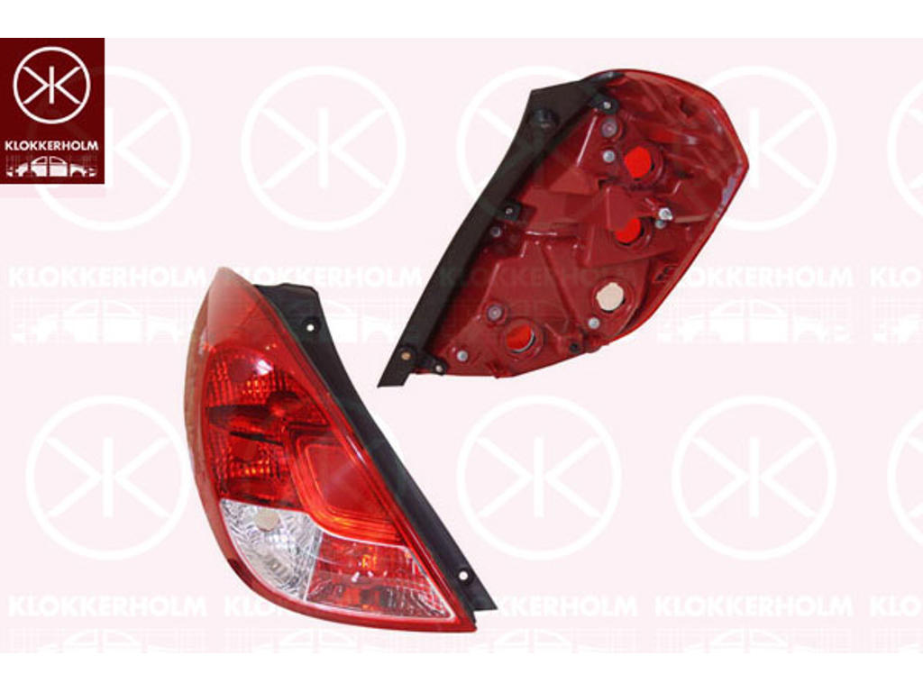 Tail Light Assembly, without bulb holder, Left