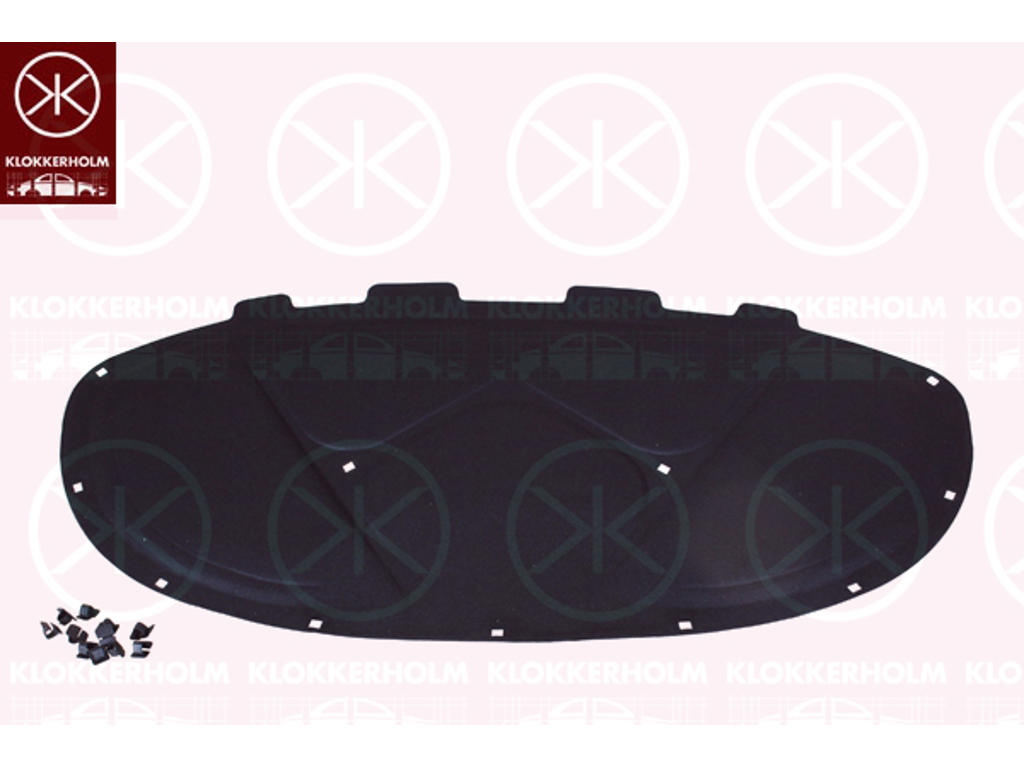 Engine Compartment Noise Insulation, Centre Section, Fitting Position: Bonnet