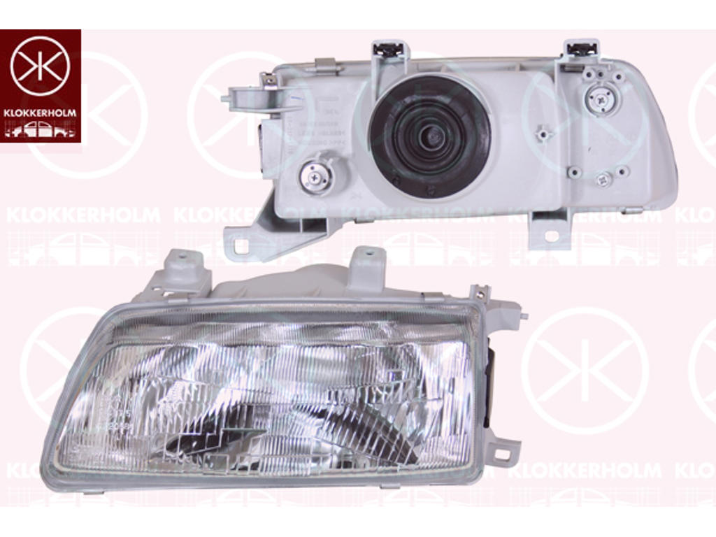 Headlight, H4, for vehicles without headlight levelling, Depo, Right, Illuminance [lx]: 17.5