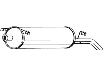 Rear Muffler, See accessories list for additionally required parts:  