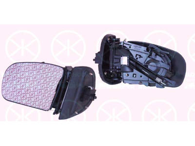 Exterior Mirror, with cable, for electric mirror adjustment, Aspherical, Heatable, Left, Number of pins: 7